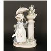 Image 3 : Lladro figural of girl with umbrella and  flowers.     Est.:  $300-$600.