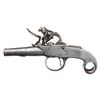 Image 2 : All metal flintlock pistol ca 18th Century  with barrel key in butt; one of