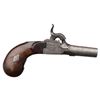 Image 1 : Percussion muff or belt pistol, .45 caliber,  wood grips with N.Y. maker&#8217;s