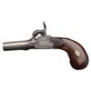 Image 2 : Percussion muff or belt pistol, .45 caliber,  wood grips with N.Y. maker&#8217;s