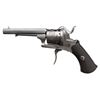 Image 2 : Pinfire revolver with folding trigger, 7mm  caliber, 3.5&#8221; octagon barrel, n