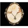 Image 1 : Cameo broach and pendent in 14K. 1920&#8217;s.  Est.: $150-$300