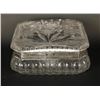 Image 1 : Pairpoint hinged dresser box or jewel box.  Circa 1900. Fine cut glass. Est
