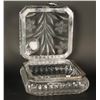 Image 2 : Pairpoint hinged dresser box or jewel box.  Circa 1900. Fine cut glass. Est