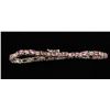 Image 3 : One beautifully designed pink sapphire and  diamond bracelet. 19 pink sapph