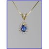 Image 2 : Intensely Vibrant Fine Tanzanite and Diamond  Pendant featuring a FINE &#8216;AAA