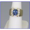 Image 1 : Sensational Ceylon Colored Blue Sapphire and  Diamond Ring featuring a 2.74