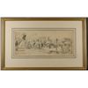 Image 2 : Original pen and ink drawing with white  gouache highlights signed within t