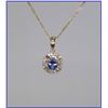 Image 2 : Exceptionally Beautiful Tanzanite and Diamond  Pendant featuring a FINE ova