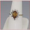 Image 2 : Precious and Rare Imperial Topaz and Diamond  Ring featuring an approx. 3.0