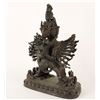 Image 2 : Two piece cast oriental bronze of mythical  deity; 19th or early 20th Centu