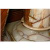 Image 3 : Rose and white marble pedestal. Measures 36&quot;  in Ht. The top measures 15&quot; x