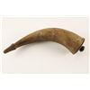 Image 1 : Powder Horn with wooden base.  The powder  horn is in overall good conditio