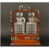 Image 2 : Decanter set with lock; 19th Century cut  crystal; measures approximately 1