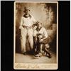Image 1 : Great photo on photographers card showing  black cowboys in full gear, wool