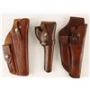 Image 1 : Lot of 3 vintage holster for semi auto  pistols. 1. Heiser Denver plain bro