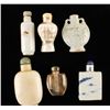 Image 1 : Lot of 6 various snuff bottles.     Est.:   $200-$400.