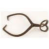 Image 2 : Forged iron ice tongs with manufacturer&#8217;s  marks from New York; early 20th