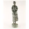 Image 1 : Bronze of lady holding a water jug,  approximately 24&#8221; in height including