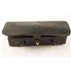 Image 1 : Civil War era leather carbine cartridge pouch  with partial maker's mark. T