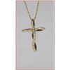 Image 3 : Graceful Diamond Cross Pendant with 36 round  cut channel set Diamonds weig