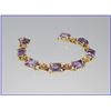 Image 2 : Wonderful Antique Emerald cut Amethyst  Bracelet with 8 amethyst weighing a