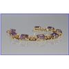 Image 3 : Wonderful Antique Emerald cut Amethyst  Bracelet with 8 amethyst weighing a