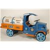 Image 1 : Gulf Fuel truck pedal car by Racioppo-Scala,  dated 12-10-89; fine to near