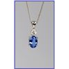 Image 1 : Gorgeous FINE Quality Tanzanite and Diamond  Pendant featuring a 1.50 oval