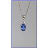 Image 2 : Gorgeous FINE Quality Tanzanite and Diamond  Pendant featuring a 1.50 oval