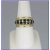 Image 1 : Striking Blue Sapphire and Diamond Ring with  26 tapered sapphires baguette