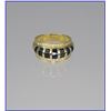 Image 3 : Striking Blue Sapphire and Diamond Ring with  26 tapered sapphires baguette