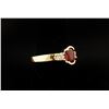 Image 2 : One 14k yellow gold ladies ring with set with  a very fine ruby weighing ap