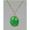 Image 3 : Magnificent 44.19 carat Apple Green Jade and  Diamond Pendant set in 14 kar