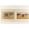 Image 1 : Lot of 6 matted early pre-war (ca 1903-1906)  Frederic Remington prints; 5