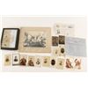 Image 1 : Lot of early photos, tintypes, late 1800&#8217;s  bawdy lady cigarette cards, col
