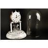 Image 2 : One elegant art piece dome mantle clock with  painted ceramic base and quar