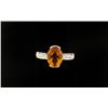 Image 1 : One ladies ring made in 14k white gold set  with a checkerboard cut citrine