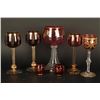 Image 1 : Fancy colored and gold decorated glass lot (8  pieces).     Est.:  $100-$20