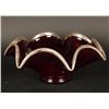 Image 2 : Hand blown ruby glass and silver decorated  glass bowl; approximately 4.75&#8221;