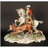 Image 1 : Fine German porcelain hunt scene signed  &#8220;Unter Weiss Bach&#8221;; approximately