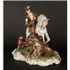 Image 2 : High quality porcelain hunt scene signed  Unter Weiss Bach and mold #10.  O