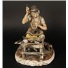 Image 2 : Capodimonte porcelain figure of cobbler at  his bench; approximately 9.5&#8221; b