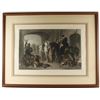 Image 2 : Large framed and triple matted hand-colored  re-strike engraving from antiq