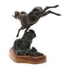 Image 2 : Small bronze on wood base of Big Horn sheep  by Mike Halterman, No. 25 of 4