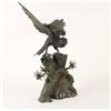 Image 2 : Older cast bronze of eagle in two pieces;  probably oriental and pre-war; a