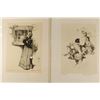 Image 1 : Two black and white hand signed Norman  Rockwell prints; one inscribed to P
