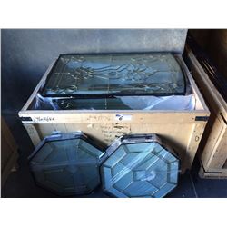 CRATE OF CURVE TOP DECORATIVE INLAY WINDOWS