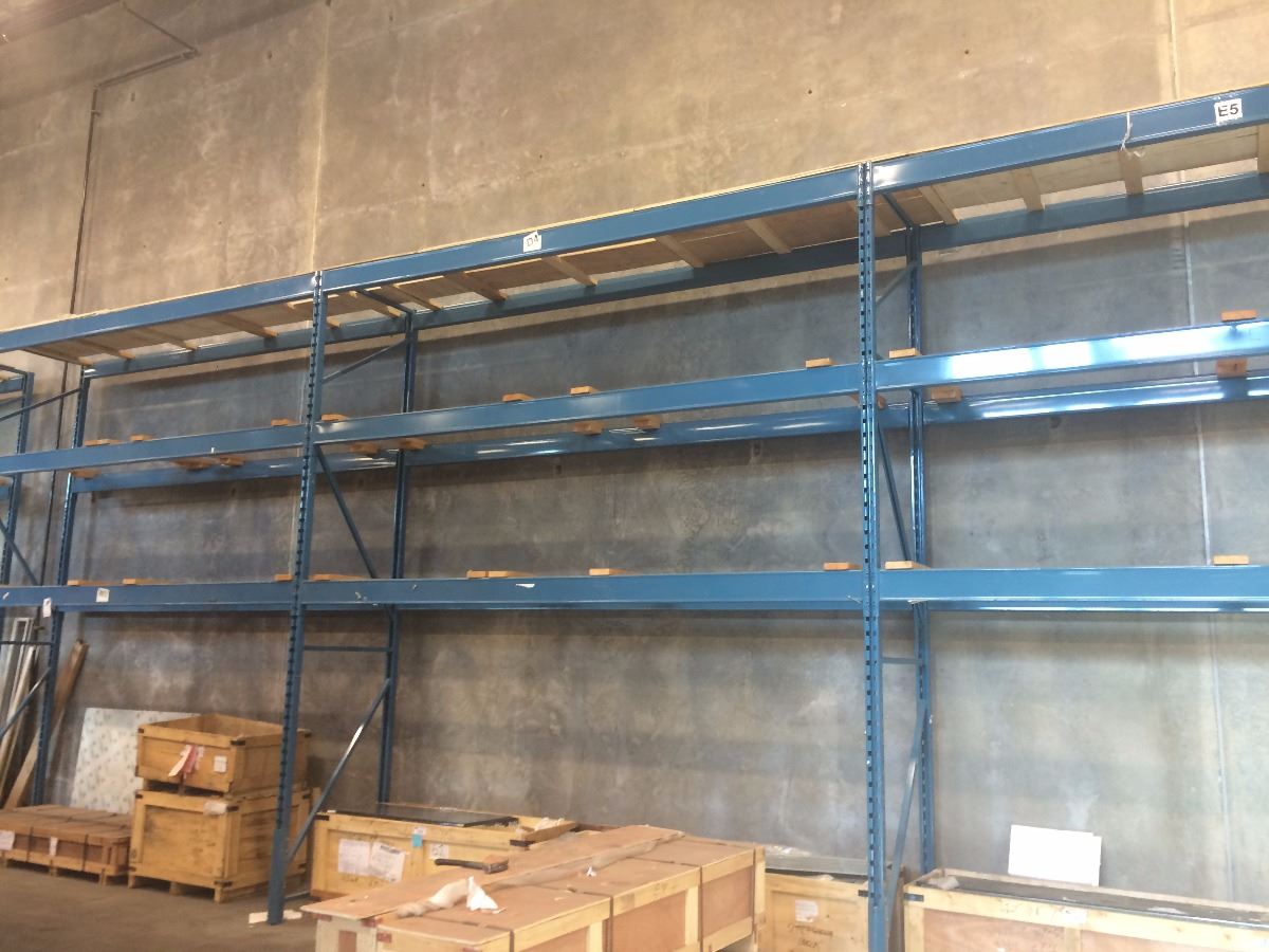 3 BAYS OF BLUE 15FT PALLET RACKING **PRICE PER BAY - MUST TAKE 3**