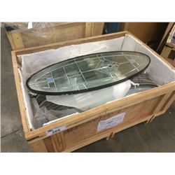 CRATE OF OVAL DECORATIVE INLAY WINDOWS